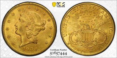 1906-D $20 MS62