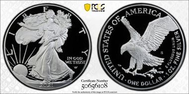 2021-S $1 Silver Eagle - Type 2 First Strike PR70DCAM