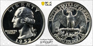 1952 25C PR66