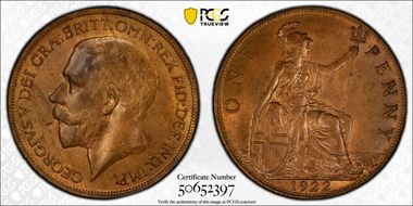 1922 1D S-4051 MS63RB