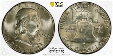 1948-D 50C MS65+ FBL