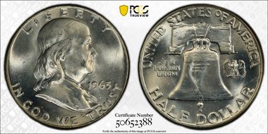 1963-D 50C MS64
