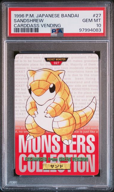 Sandshrew card PSA 10, cert 97994083