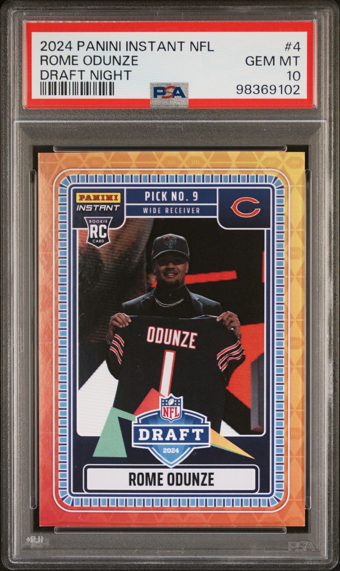 2024 Panini PANINI INSTANT NFL DRAFT NIGHT Red #4 Rome Odunze front