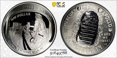 2019-P $1 Apollo 11 50th Anniversary PR69DCAM