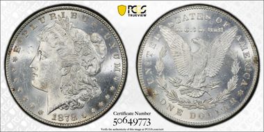 1878 7TF $1 Reverse of 1878 MS63