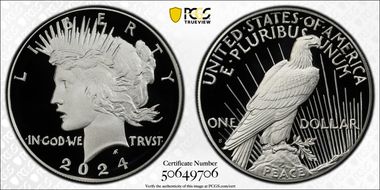 2024-S $1 Peace Dollar First Strike PR70DCAM