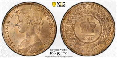 1861 1C Large Bud MS64RD