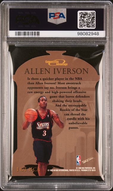 1997 Skybox Premium Competitive Advantage Allen Iverson #Ca1 (Competitive Advantage) Nm-Mt 8 back