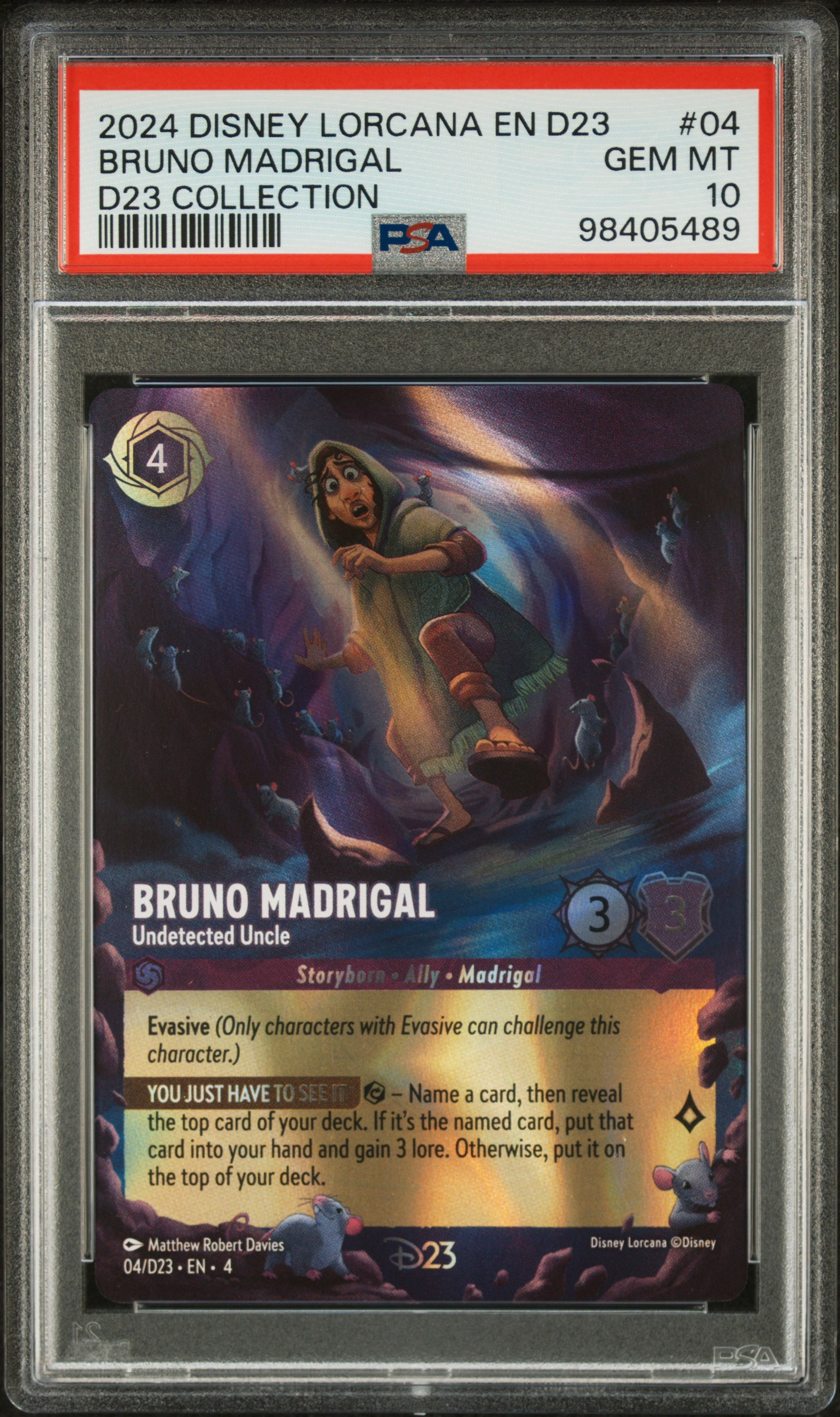 bruno lorcana card We Don't Talk About (Enchanted) Rare Number 2024 DISNEY LORCANA EN 4-URSULA'S