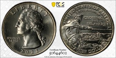 2021-D 25C Crossing the Delaware MS63