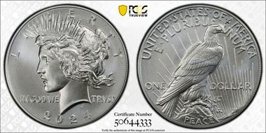 2024 $1 Peace Dollar MS70