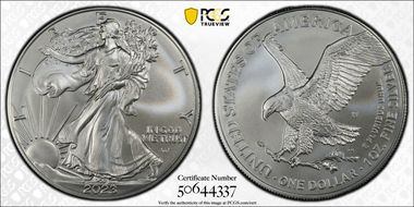 2023-W $1 Burnished Silver Eagle SP69
