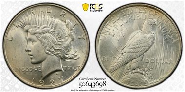 1927-D $1 MS63