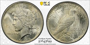 1922 $1 MS62