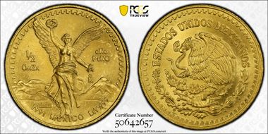1991-Mo 1/2 oz Libertad Gold MS65