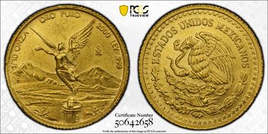 2000-Mo 1/10 oz Libertad Gold MS66