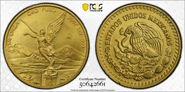 2007-Mo 1/4 oz Libertad Gold MS69