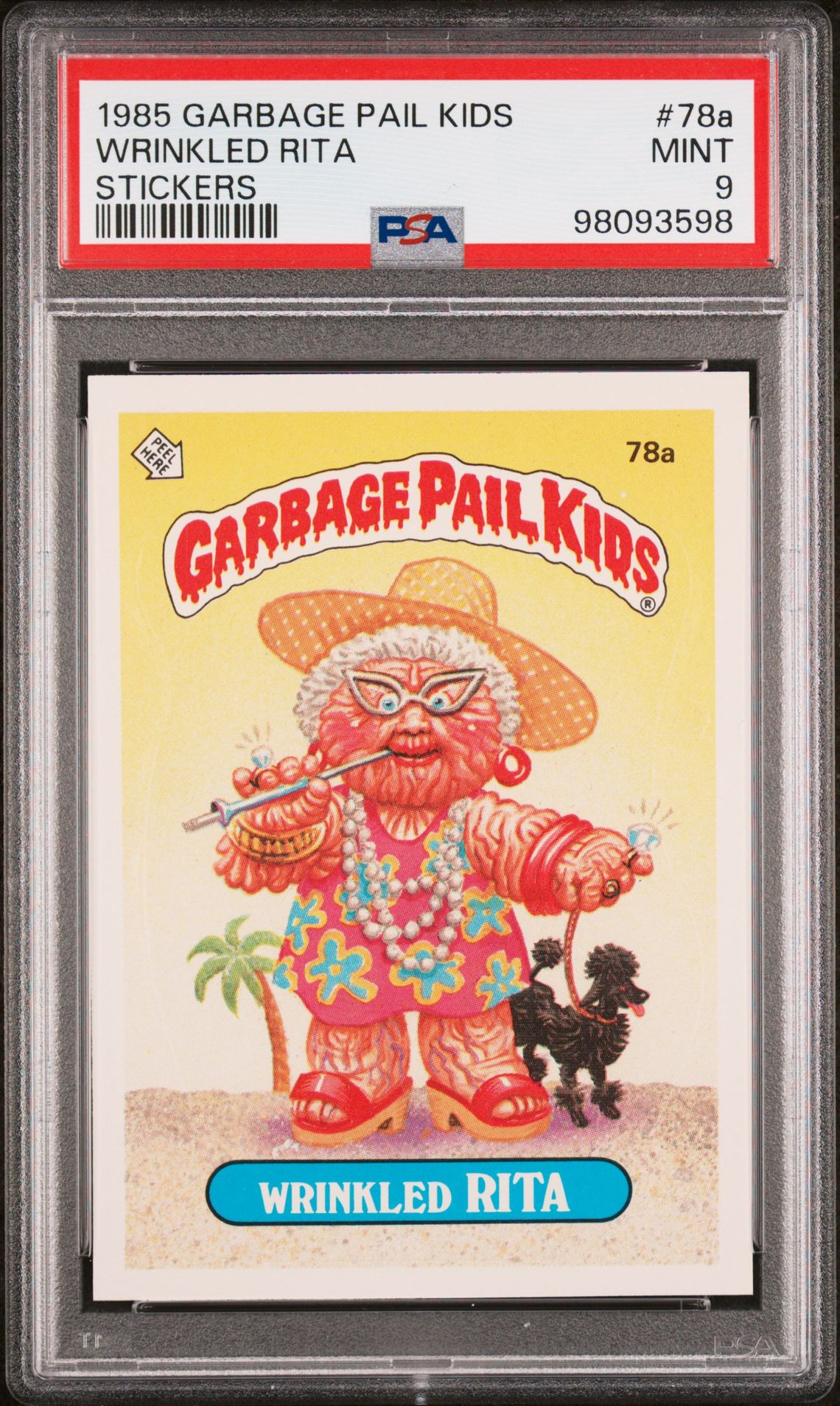 1985 Topps Garbage Pail Kids #78A Wrinkled Rita front
