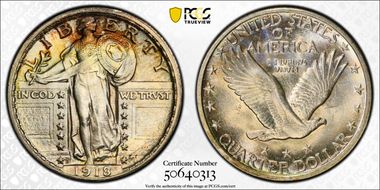 1918-D 25C MS66+ 