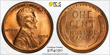 1954 1C MS65RD