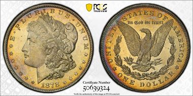 1878 7TF $1 Reverse of 1878 MS65