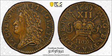 1689 Novr Shil S-6581E Gun Money AU55