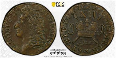 1689 Dec Shil S-6581F Gun Money AU50