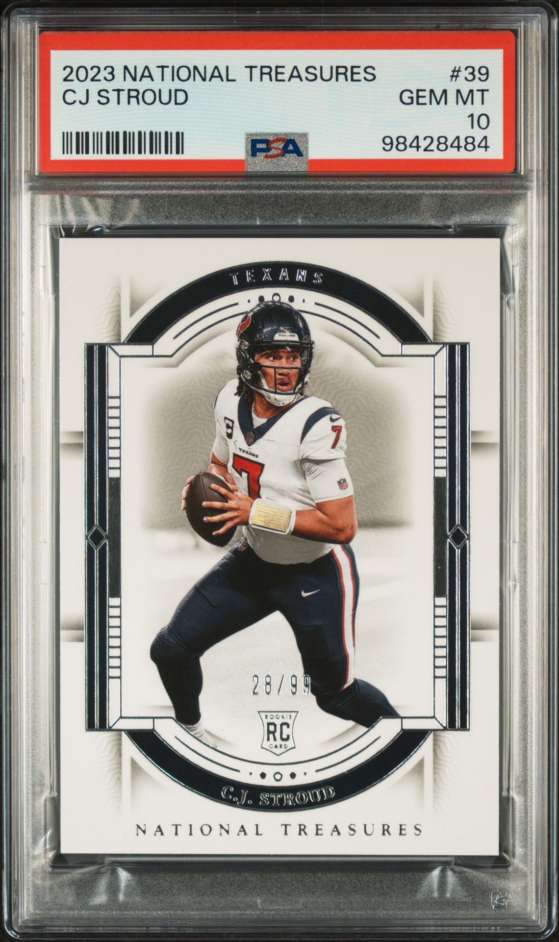 2023 Panini National Treasures Cj Stroud #39 Gem Mt 10 front