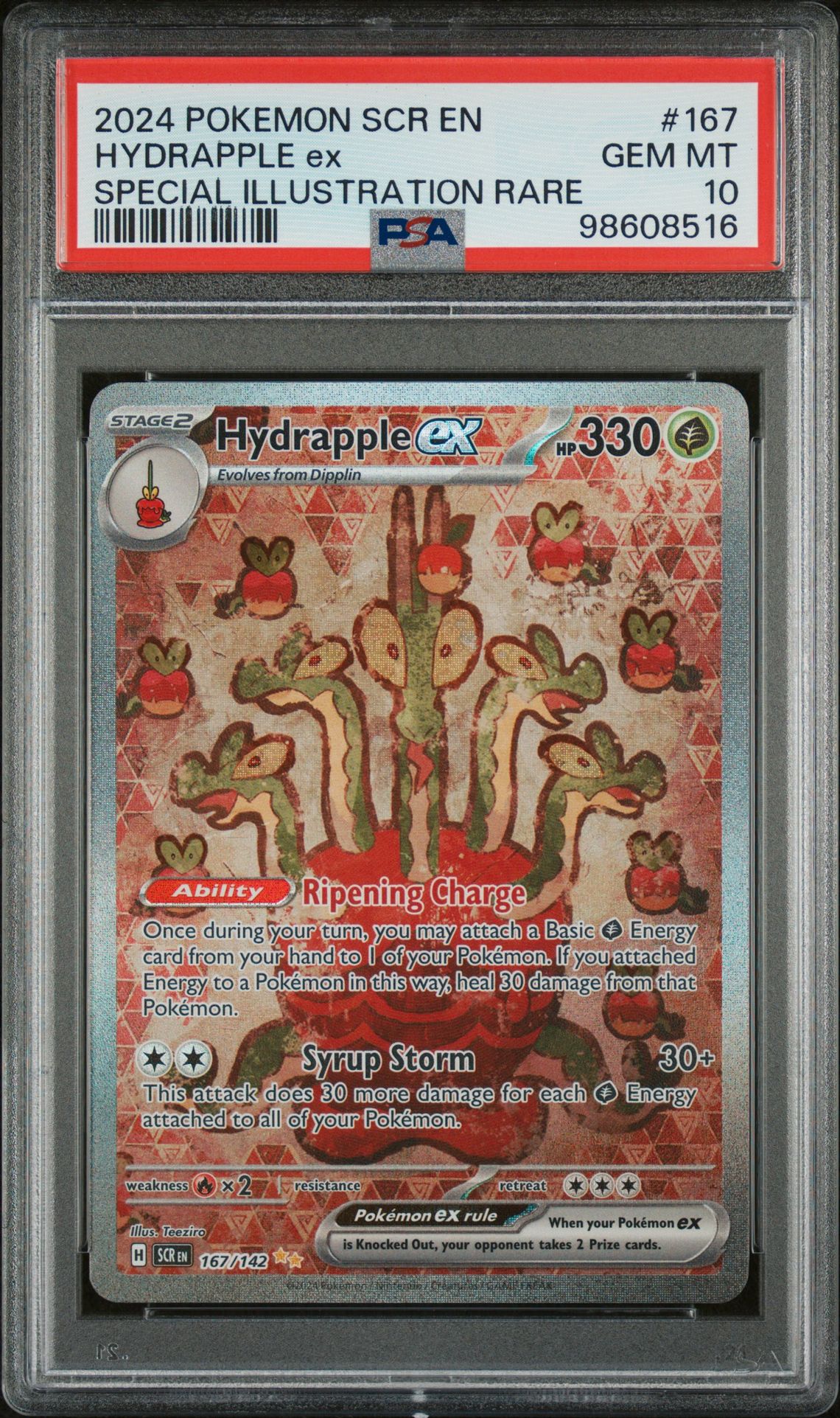 2024 Pokemon POKEMON SCR EN-STELLAR CROWN SPECIAL ILLUSTRATION RARE #167 Hydrapple Ex front