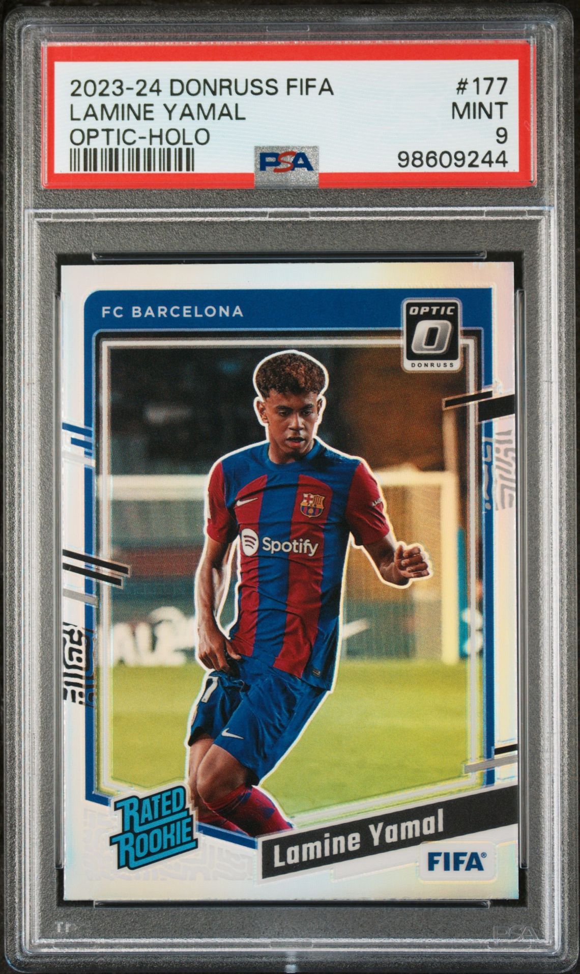 2023-24 Panini Donruss Fifa Lamine Yamal #177 (Optic-Holo) Mint 9 front