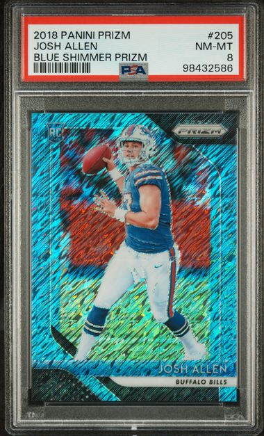 2018 Panini Prizm Blue Shimmer #205 Josh Allen front