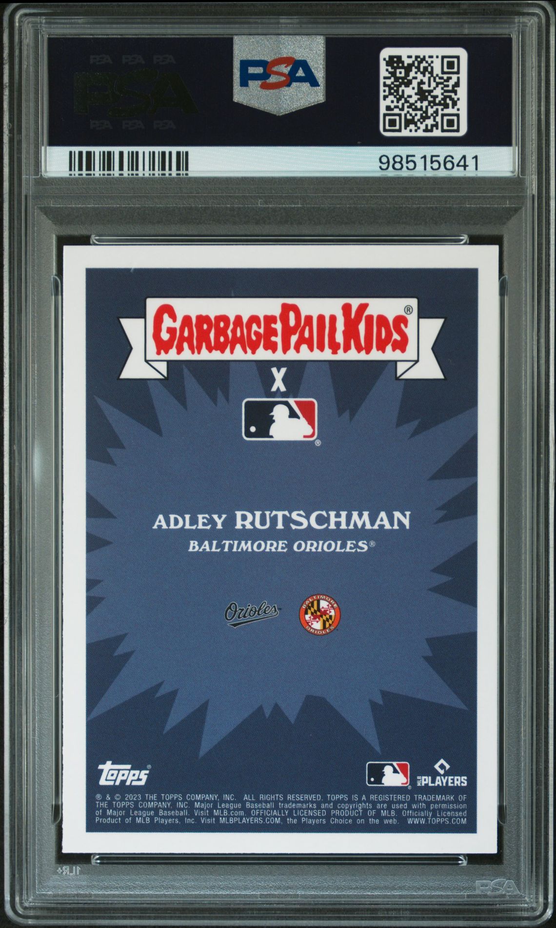 2023 Topps Garbage Pail Kids X Mlb Series 3 Rooster Rutschman #22B Mint 9 back
