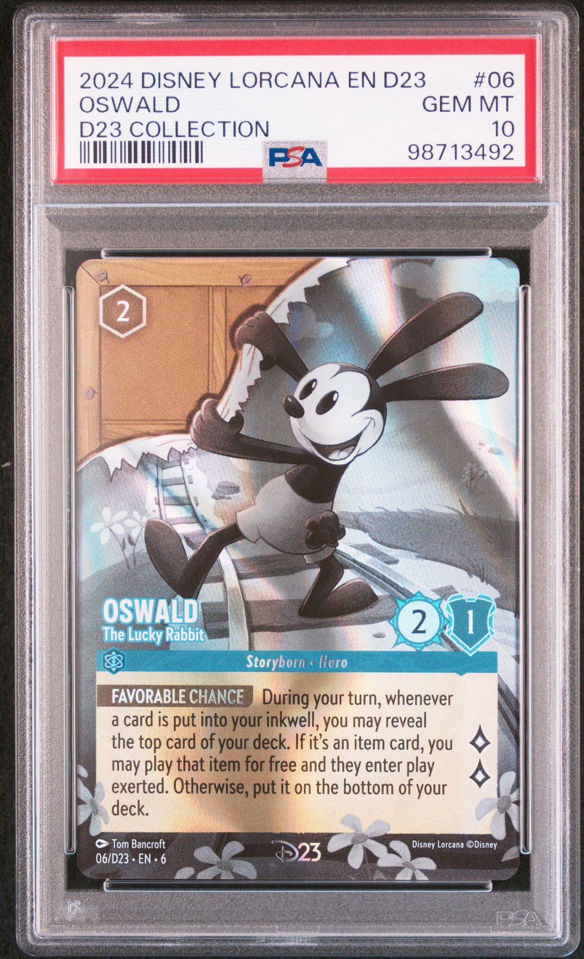 2024 Lorcana DISNEY LORCANA EN D23-D23 EXPO PROMO D23 COLLECTION #06 Oswald front