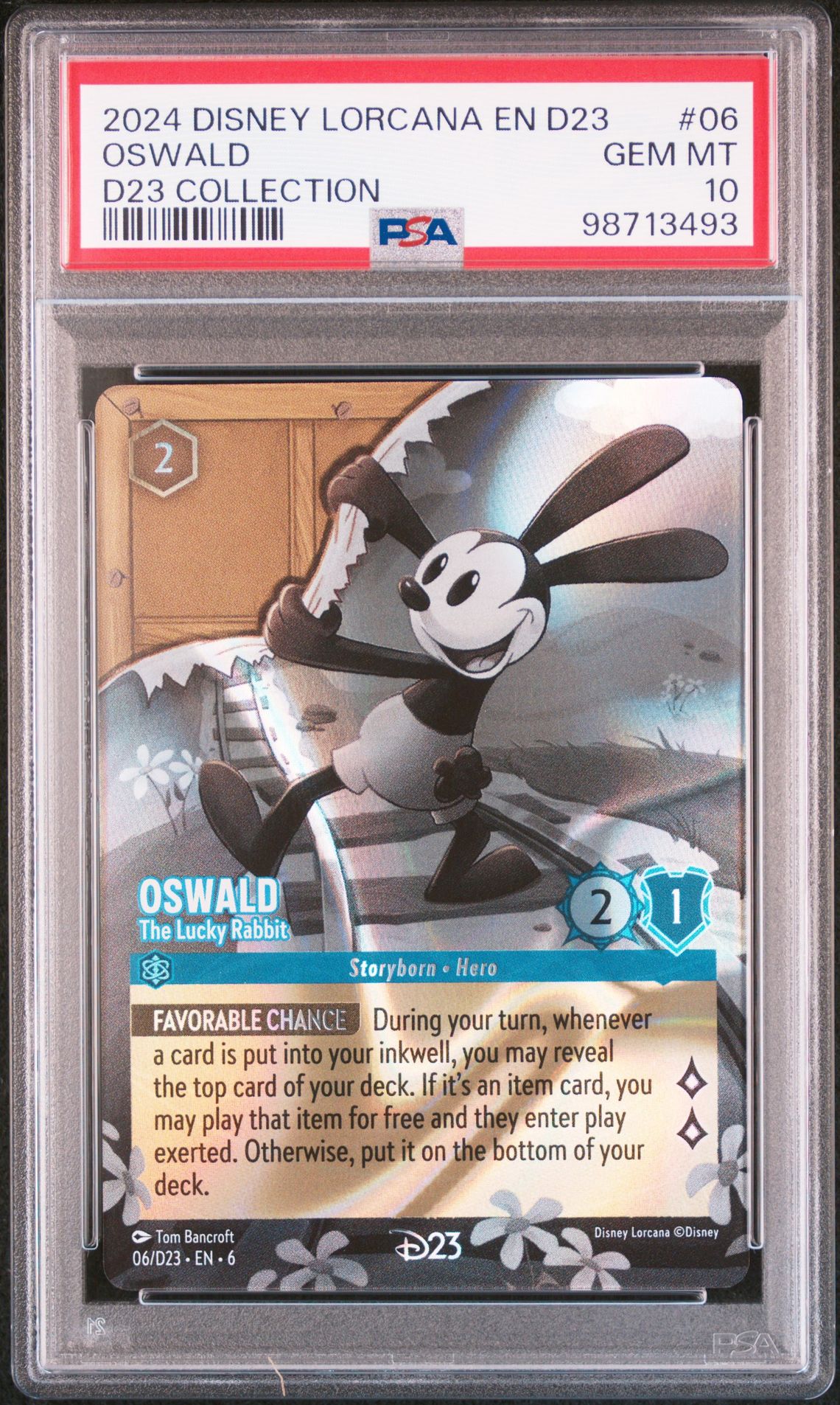2024 Lorcana DISNEY LORCANA EN D23-D23 EXPO PROMO D23 COLLECTION #06 Oswald front