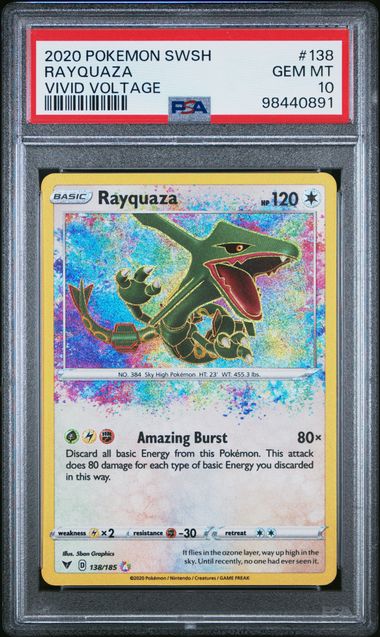 Pokemon Holo Rayquaza front