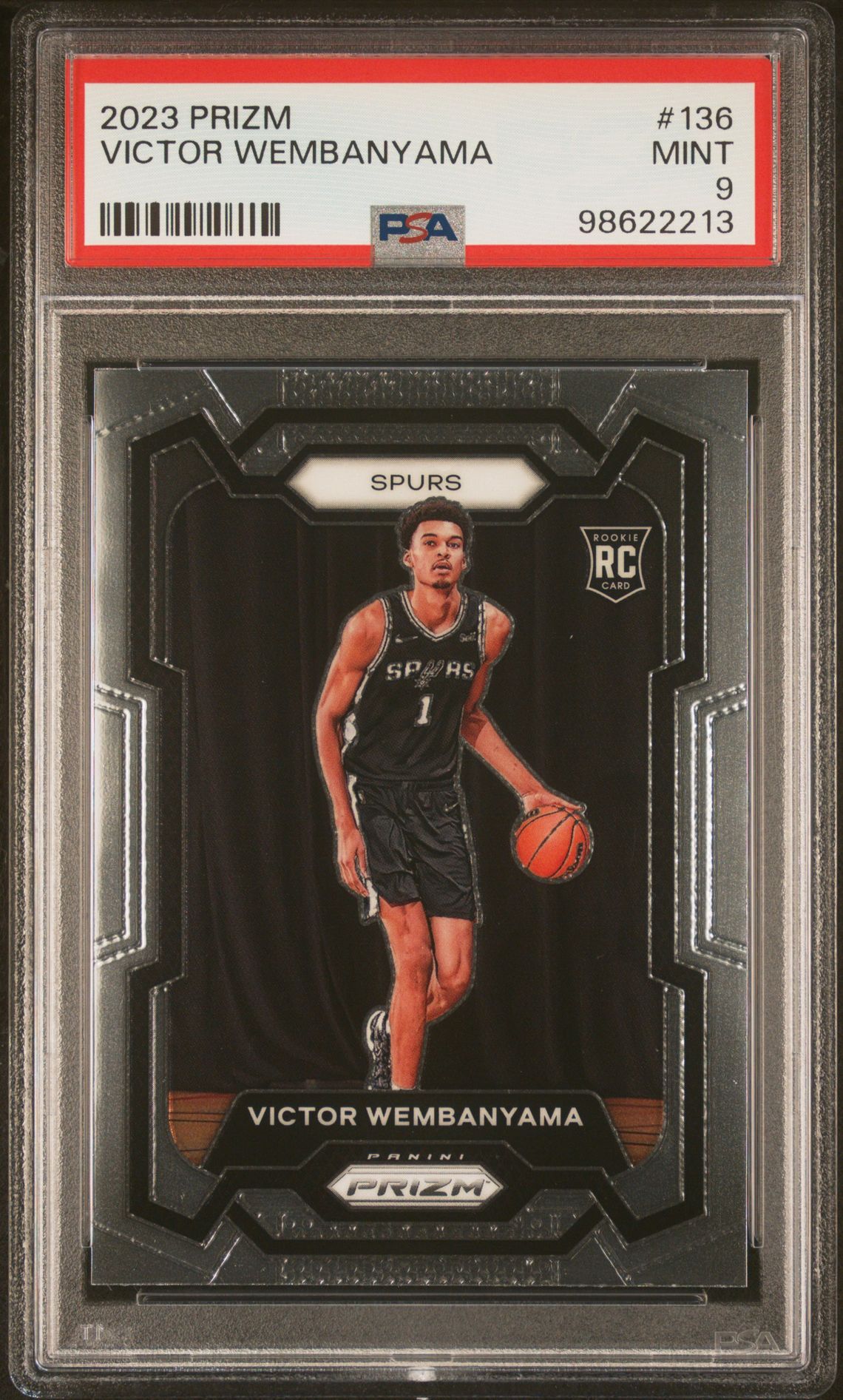 2023 Panini Prizm Victor Wembanyama #136 Mint 9 front