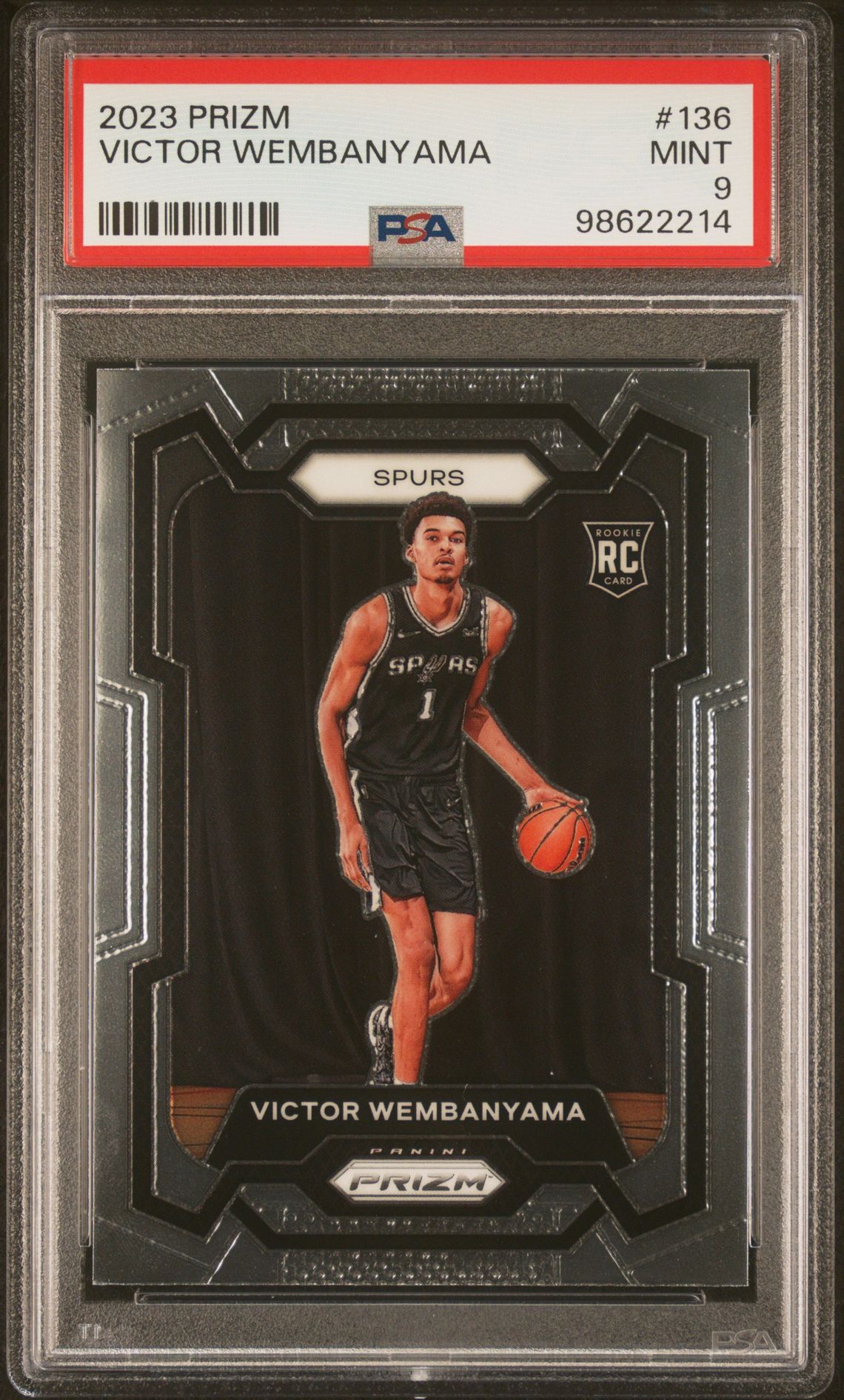 2023 Panini Prizm Victor Wembanyama #136 Mint 9 front