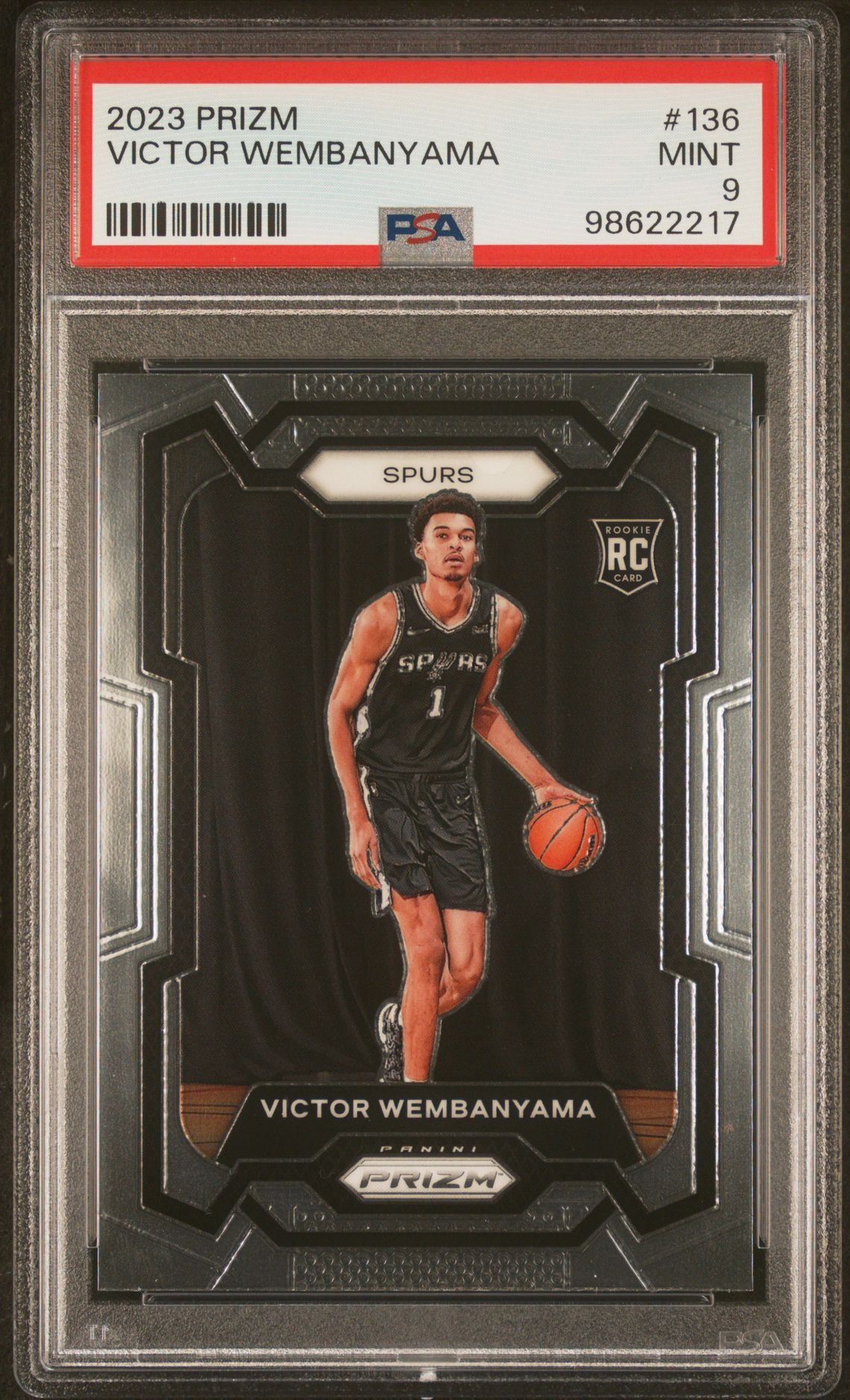 2023 Panini Prizm Victor Wembanyama #136 Mint 9 front