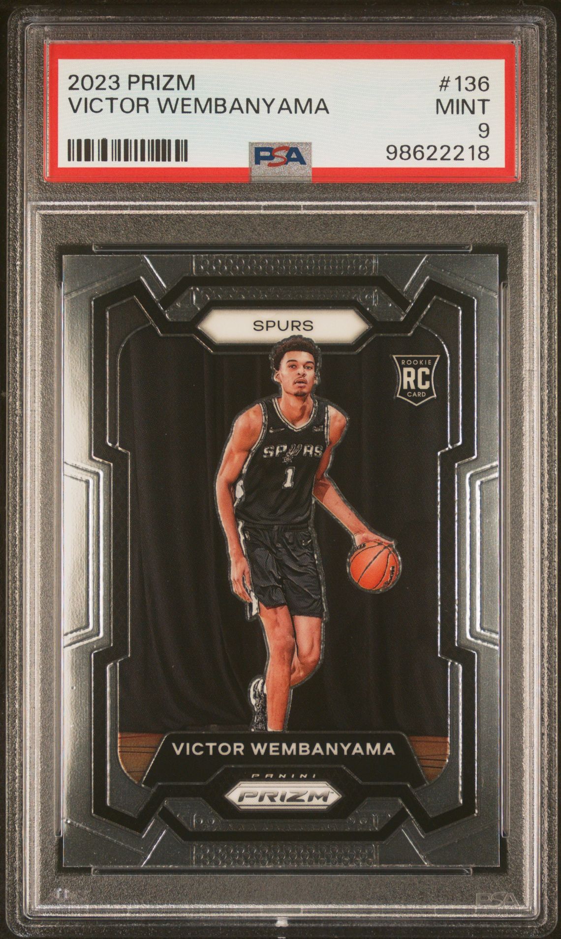 2023 Panini Prizm Victor Wembanyama #136 Mint 9 front