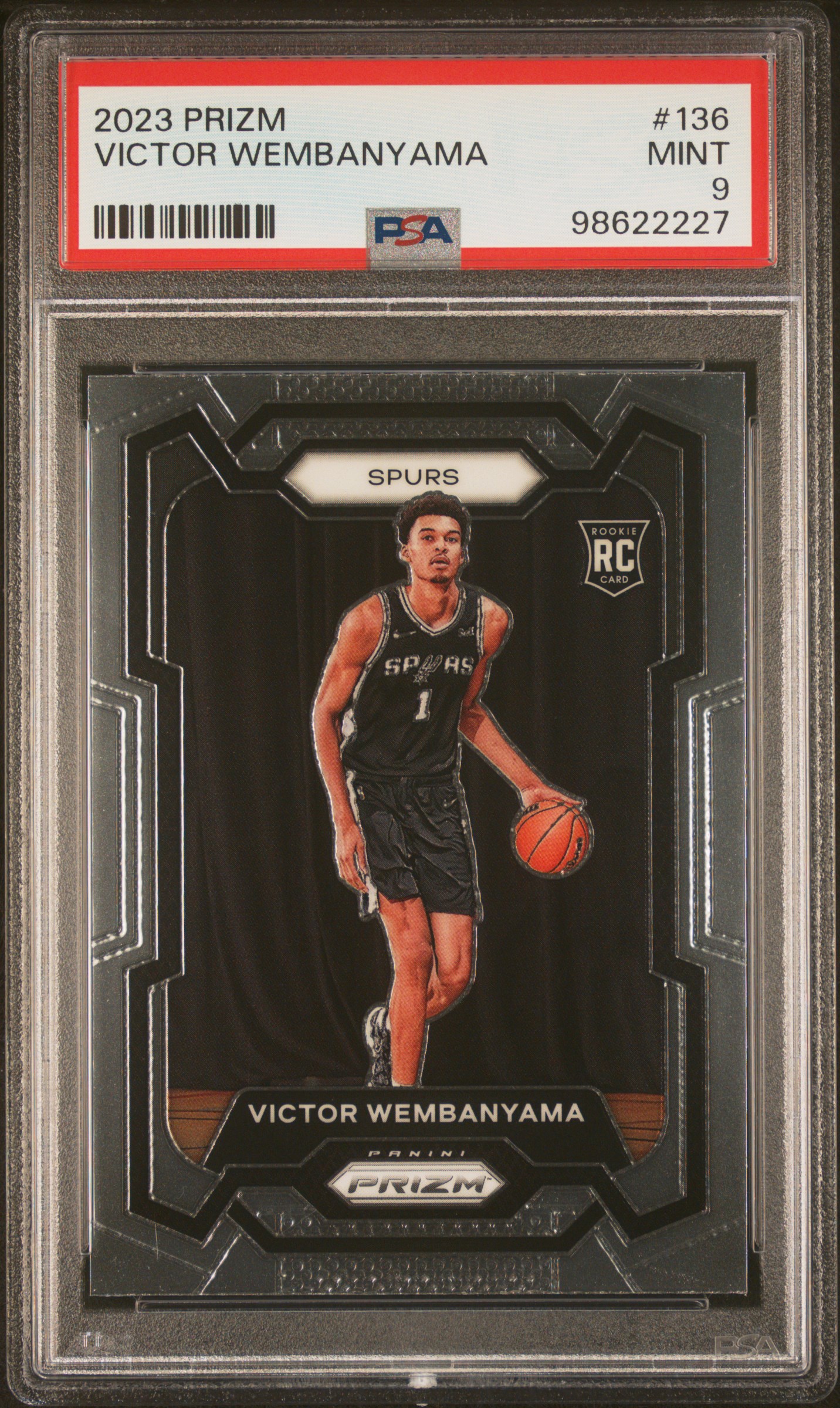 2023 Panini Prizm Victor Wembanyama #136 Mint 9 front
