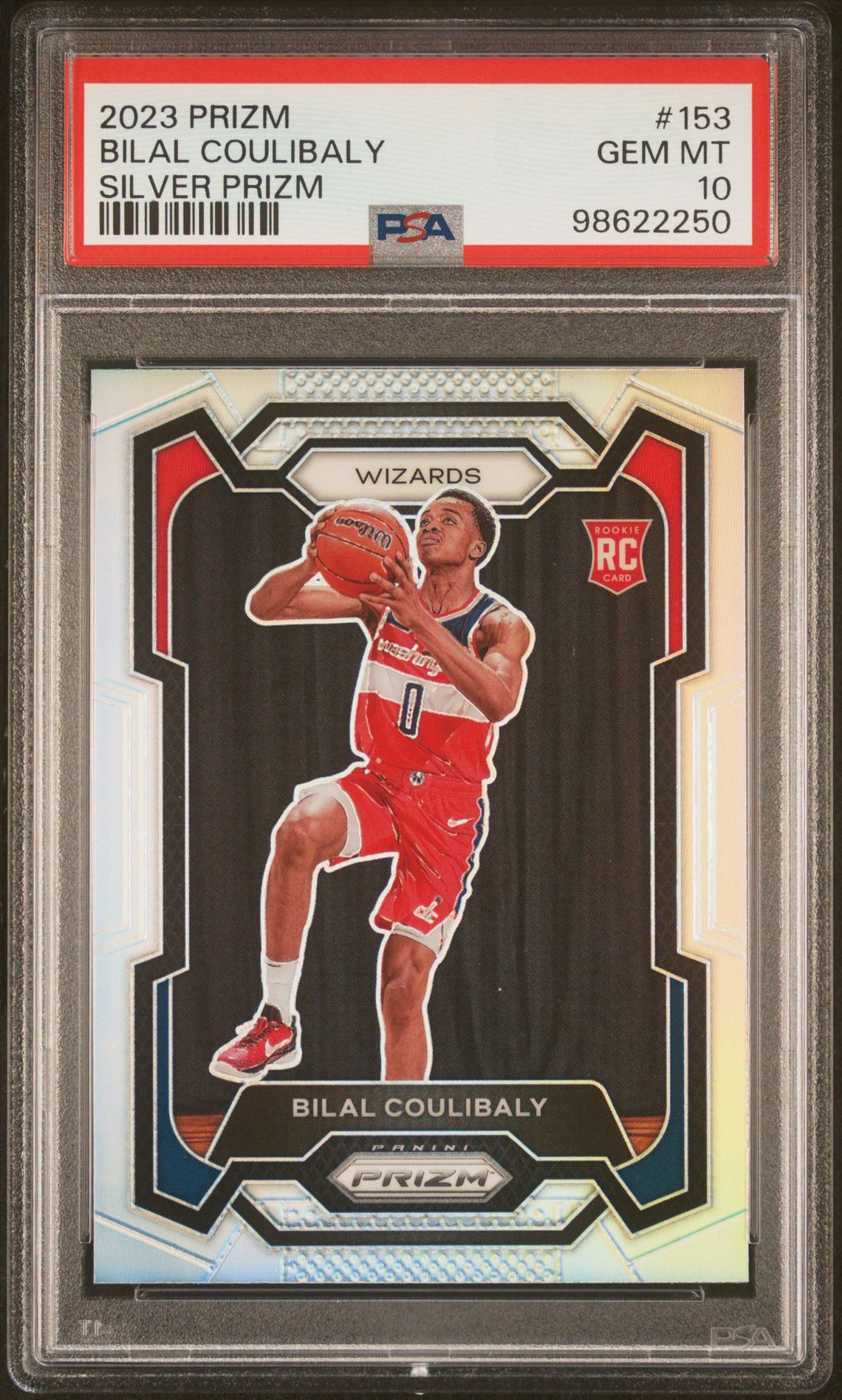 2023 Panini Prizm Bilal Coulibaly #153 (Silver Prizm) Gem Mt 10 front