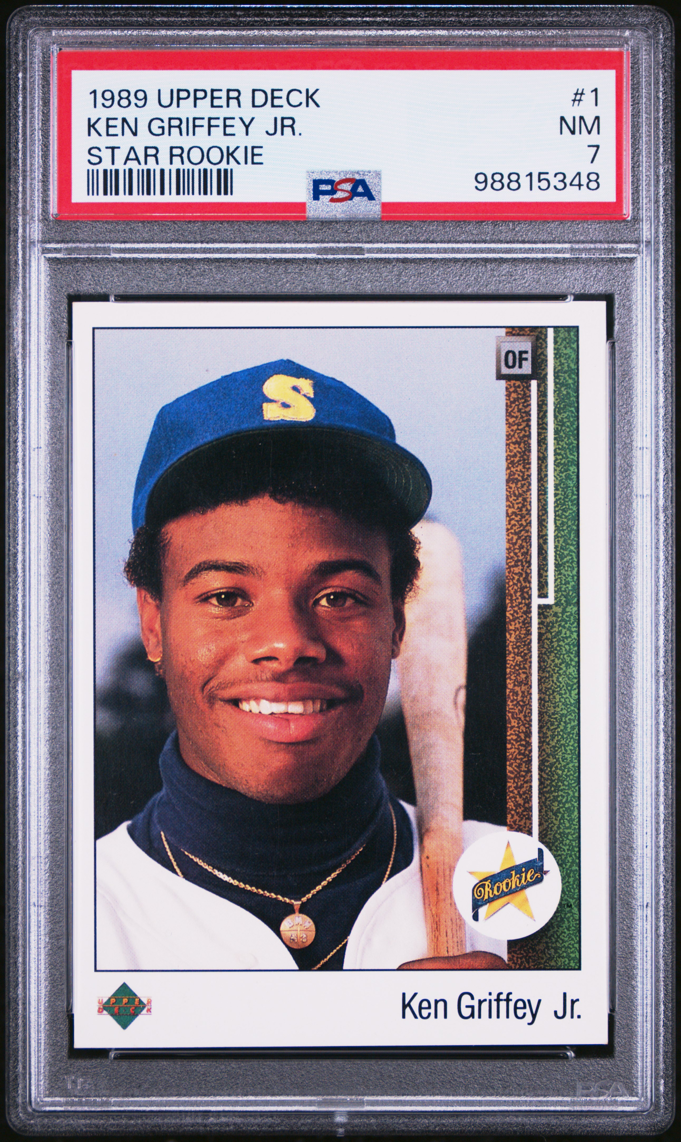 1989 Upper Deck Ken Griffey Jr. #1 (Star Rookie) Nm 7 front