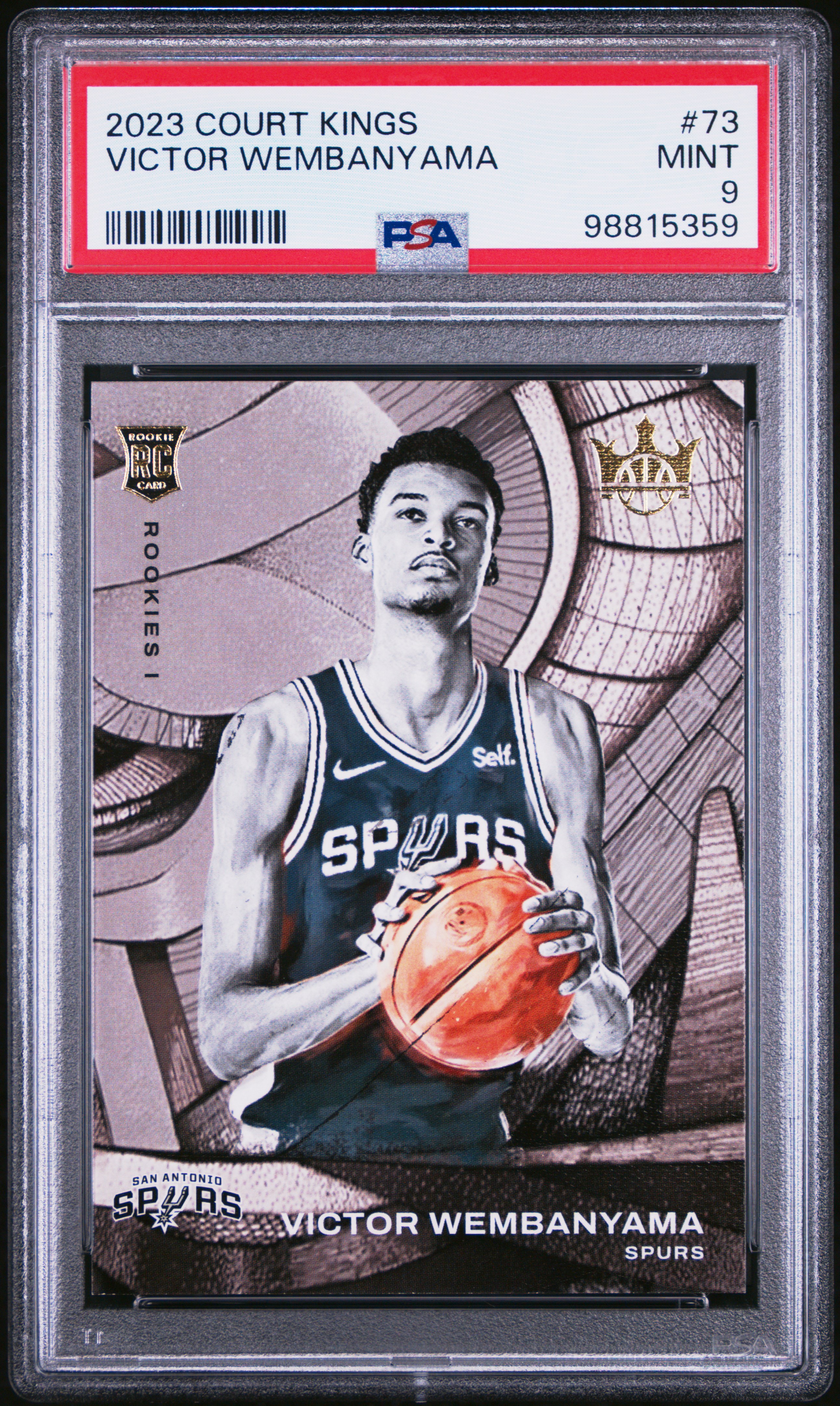 2023 Panini Court Kings Victor Wembanyama #73 Mint 9 front