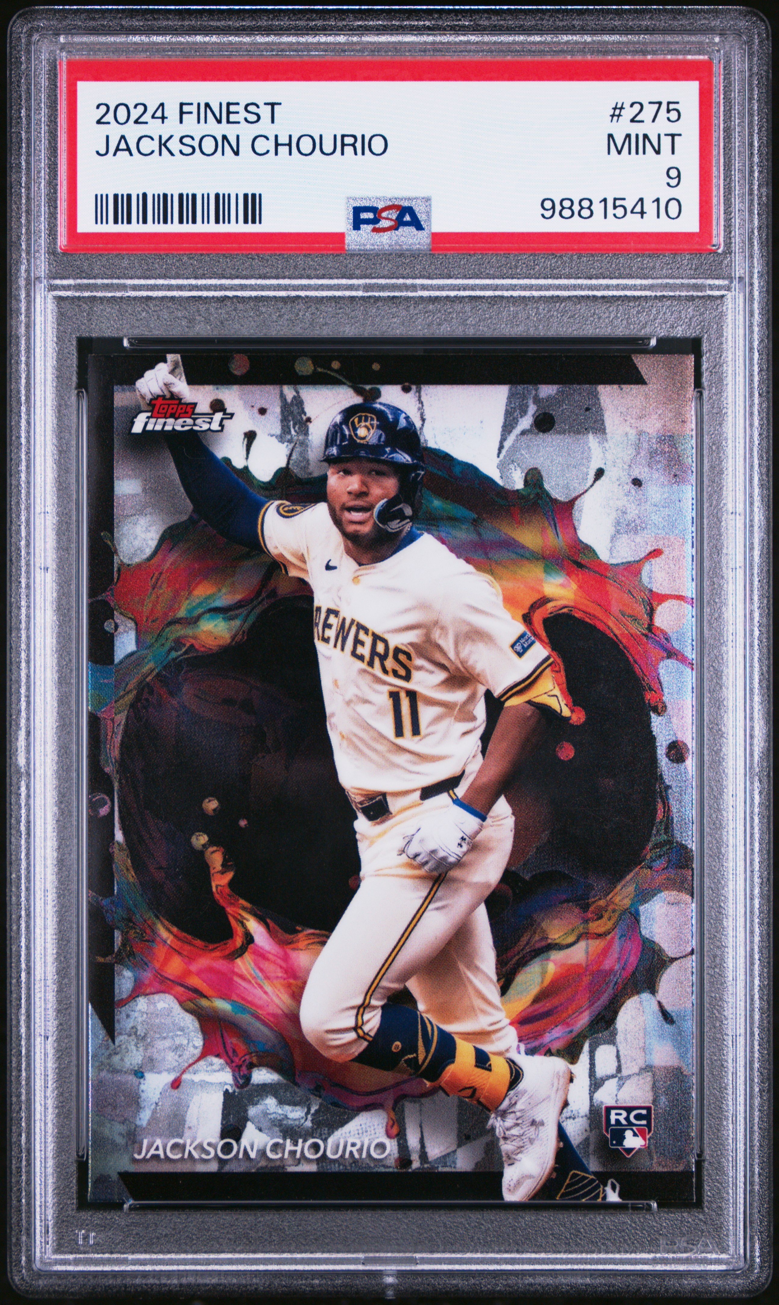 2024 Topps Finest Jackson Chourio #275 Mint 9 front