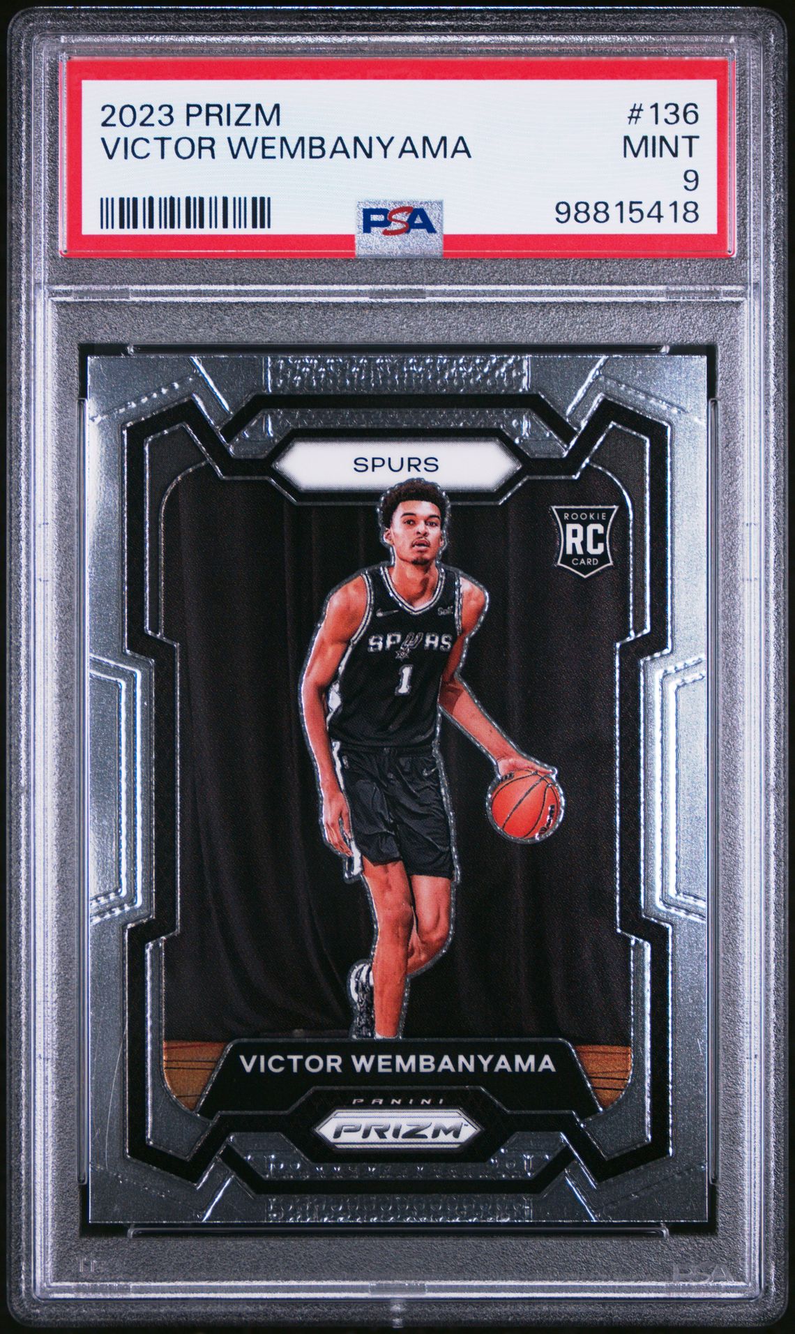 2023 Panini Prizm Victor Wembanyama #136 Mint 9 front