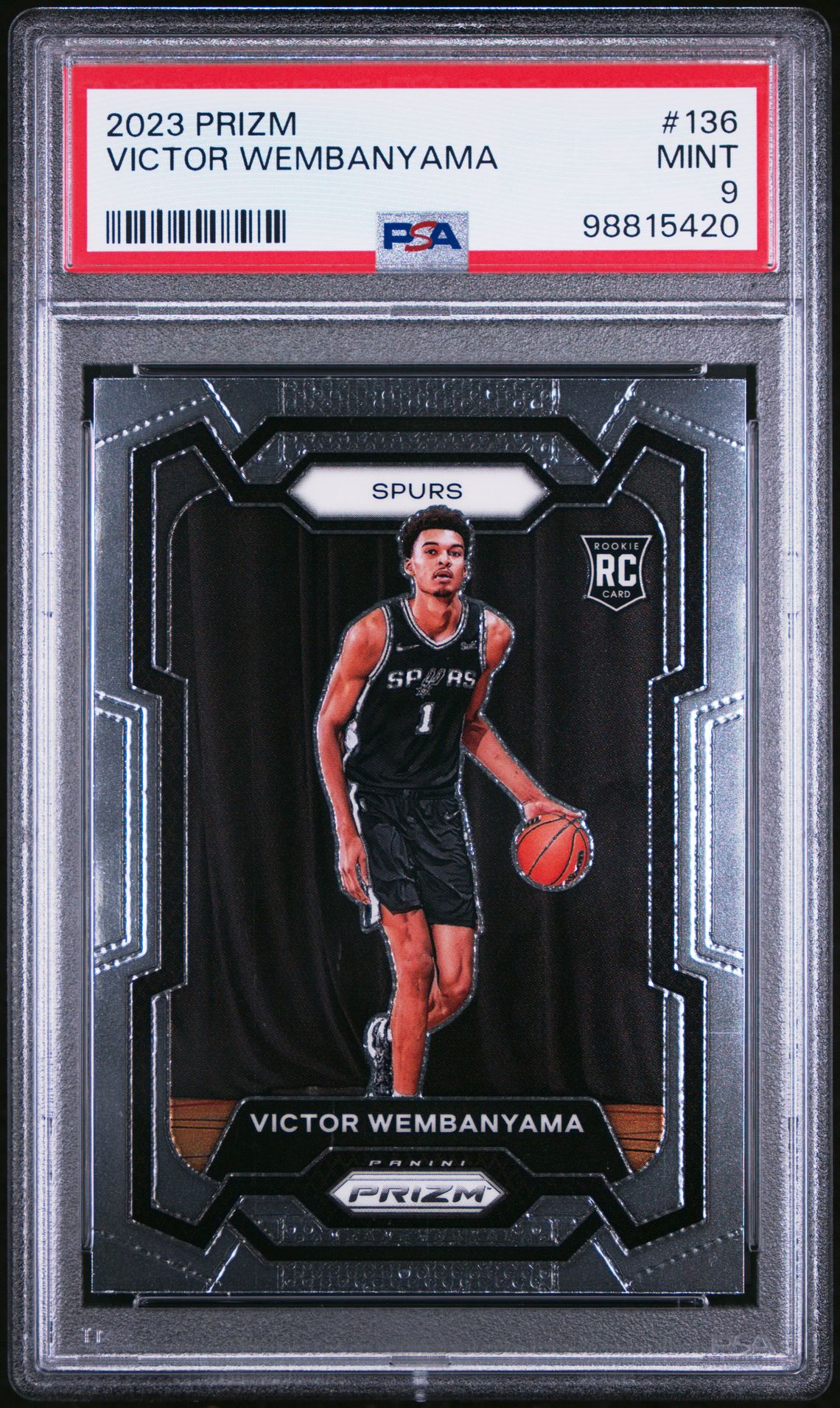 2023 Panini Prizm Victor Wembanyama #136 Mint 9 front