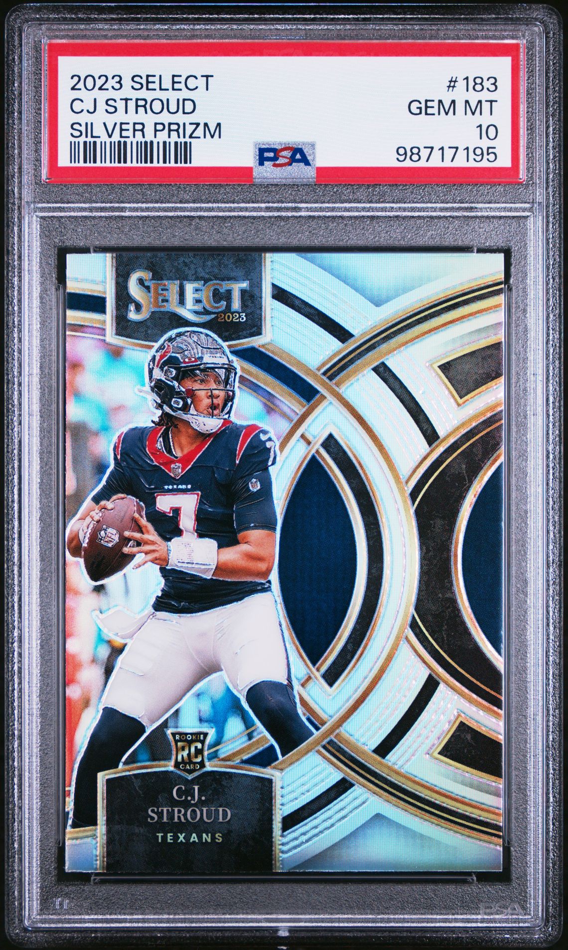 2023 Panini PANINI SELECT DIE-CUT RED & BLUE PRIZM #183 Cj Stroud front