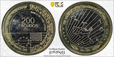 "2018" (2019) 200 Esc Ties with the USA Bi-Metallic MS64