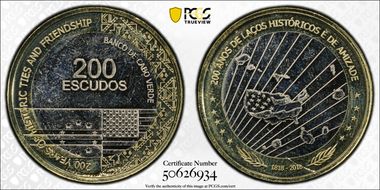 "2018" (2019) 200 Esc Ties with the USA Bi-Metallic MS65